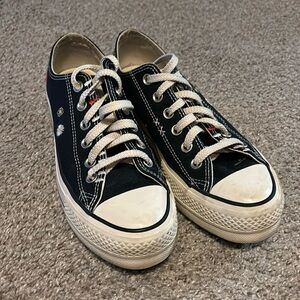 Black Converse with Floral Design